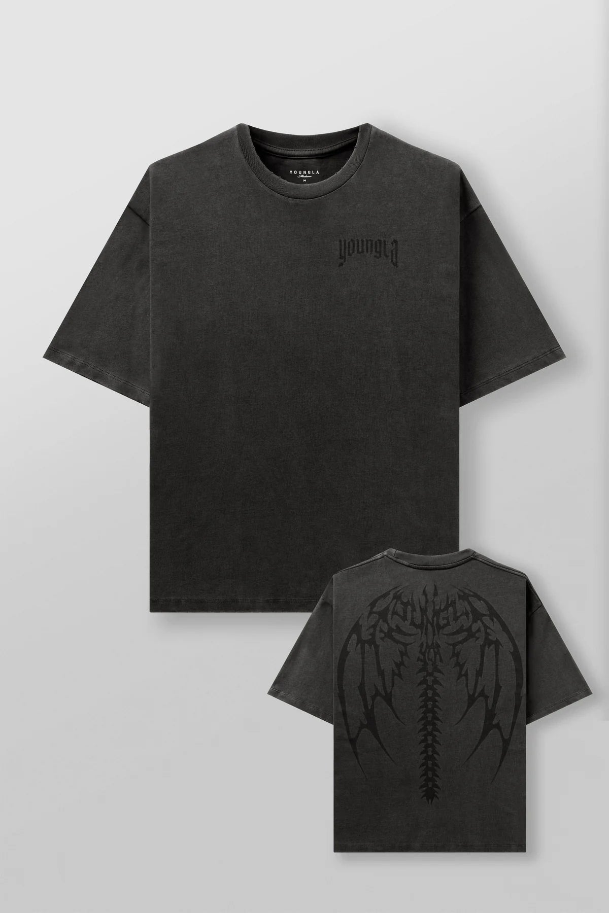 4234 - BACKBONE TEES - BLACK WASH