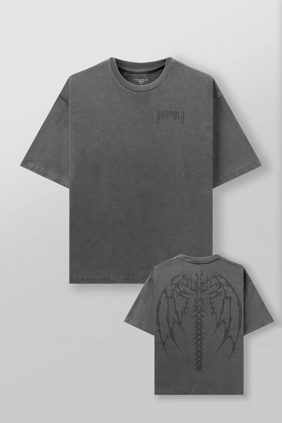 4234 - BACKBONE TEES - GREY WASH