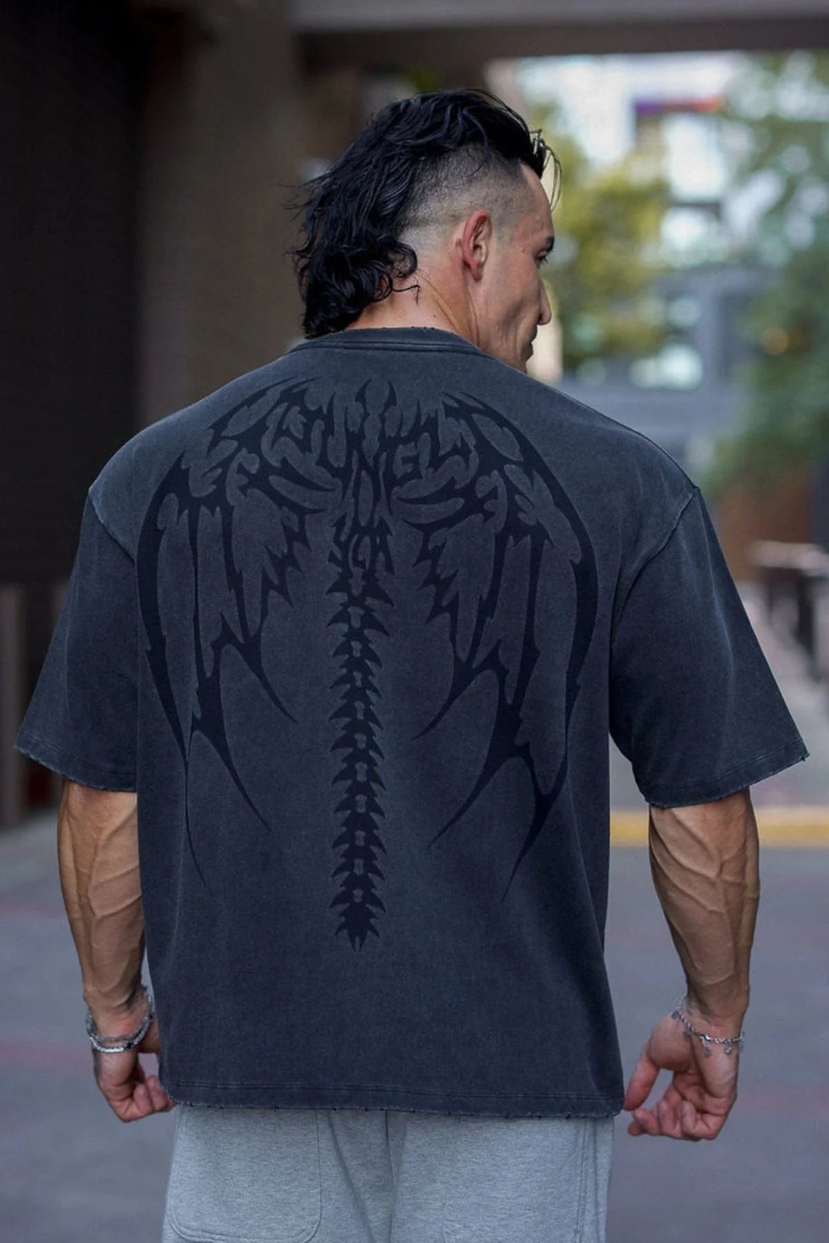 4234 - BACKBONE TEES - BLACK WASH