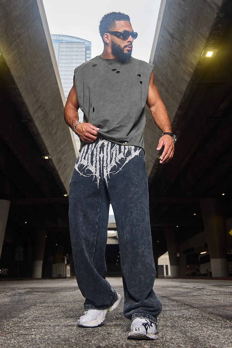 2079 - DARK WAVE JOGGERS - CHARCOAL WASH