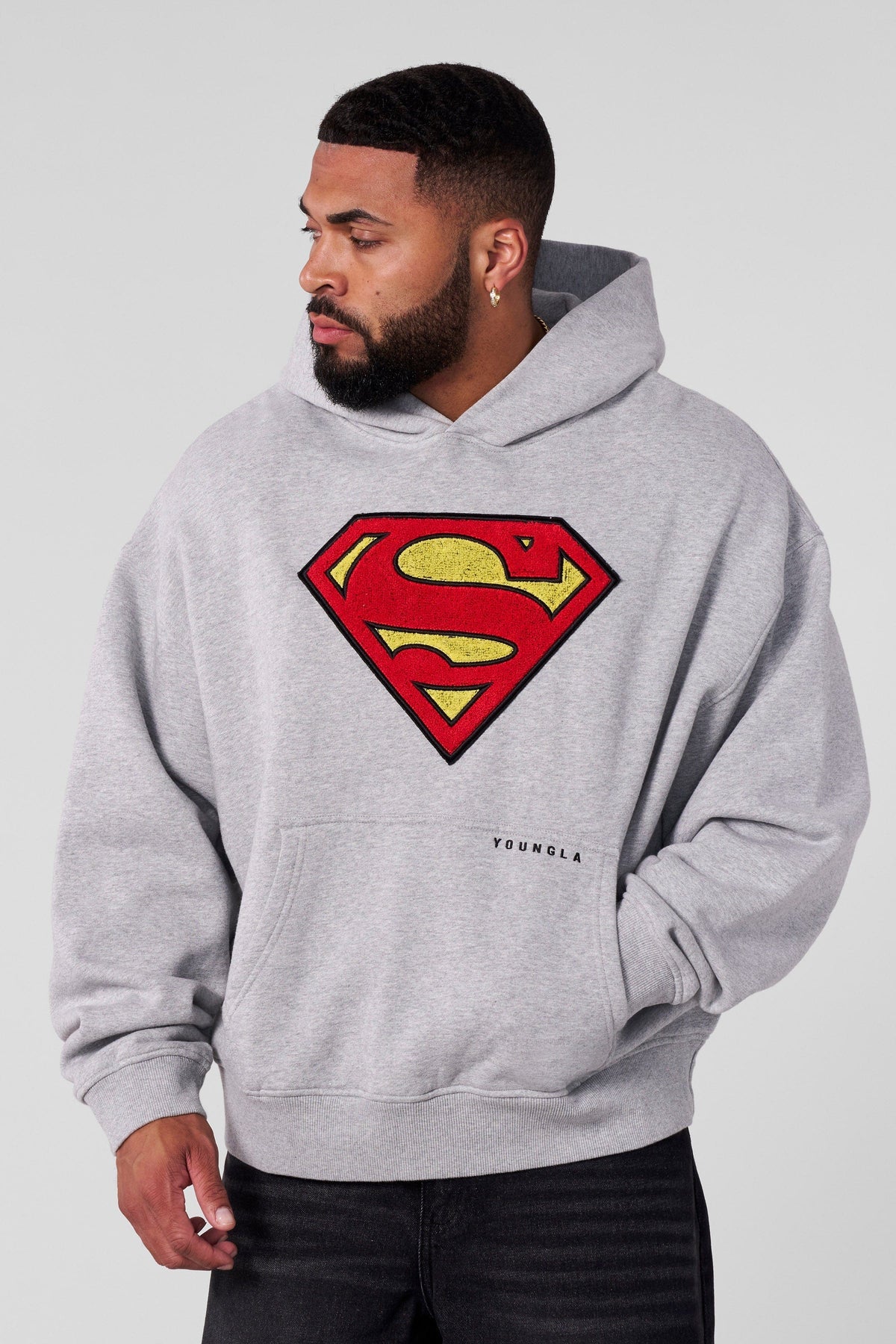 5079 - SUPERMAN LEGACY HOODIES - HEATHER GREY