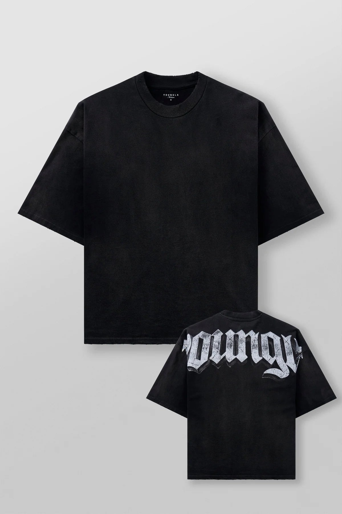 4159 - HUGE TEES - BLACK WASH