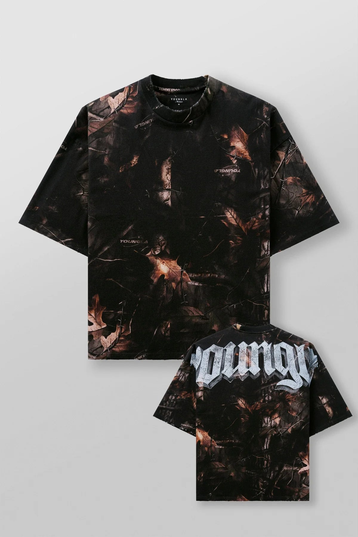 4159 - HUGE TEES - BLACK TREE CAMO