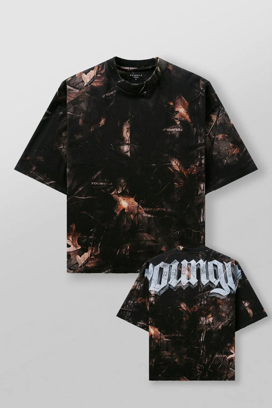 4159 - HUGE TEES - BLACK TREE CAMO