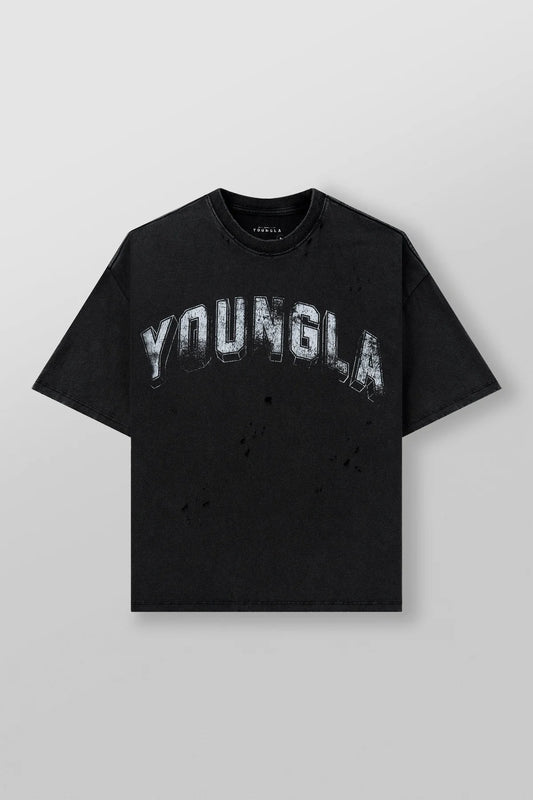 4146 - SCUFFED CLOUD TEES - BLACK WASH