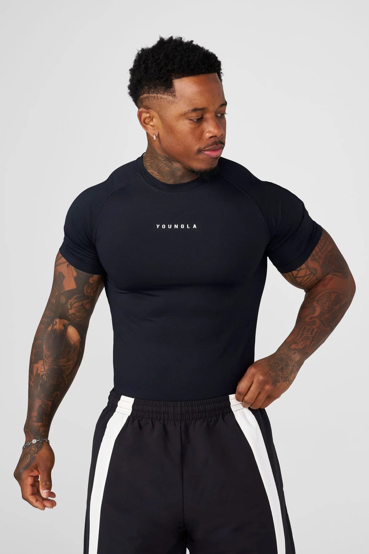 4193 - CLASSIC COMPRESSION TEES - BLACK