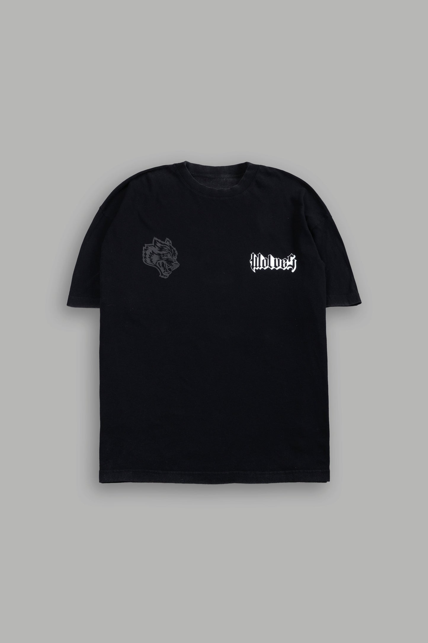 DSHE-0074 WLVS FIRE PREMIUM OVERSIZED TEE IN BLACK