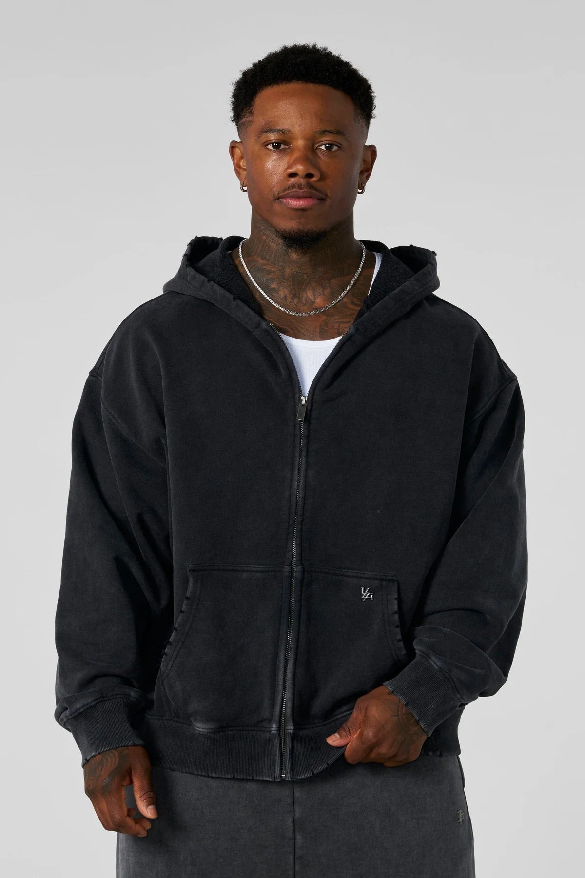 5102 - ELEVATED ESSENTIALS - ZIP-UPS - BLACK WASH