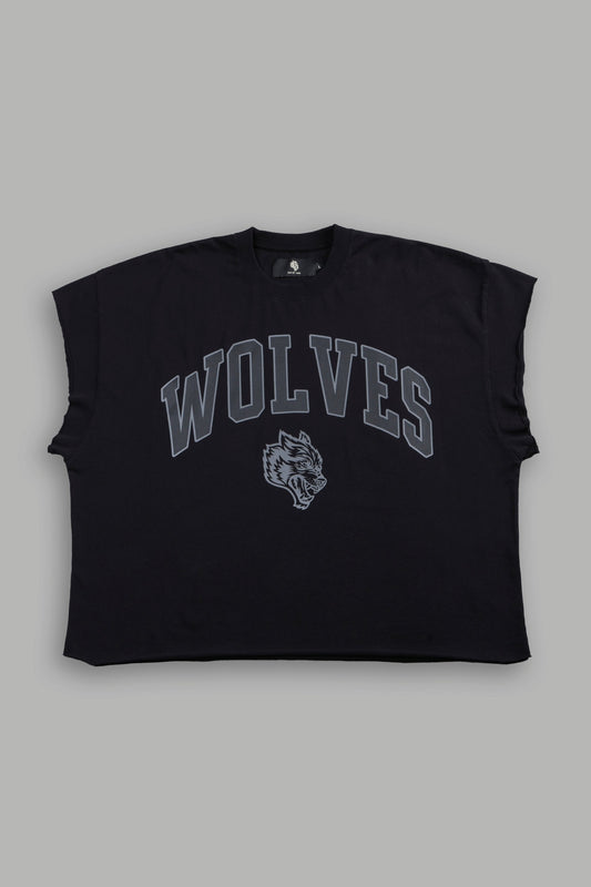 DS-0301 LOYALTY FRVR GRUNGE CUT-OFF TEE IN BLACK