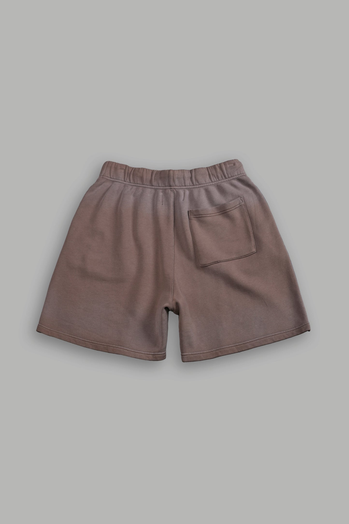 DS-0194 Studded Midnight Wolves Oversized Post Lounge Sweat Shorts in Mojave Brown Drift Wash
