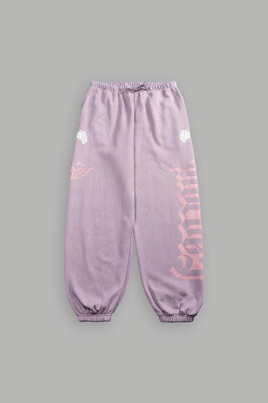 DS-0302 FREE WILL V2 LIGHTWEIGHT LOUNGER SWEAT PANTS IN PURPLE SMOKE