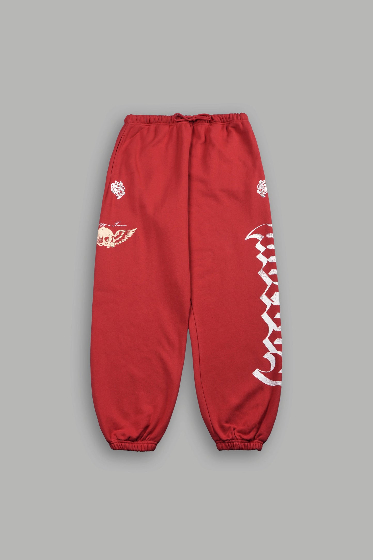 DS-0302 FREE WILL V2 LIGHTWEIGHT LOUNGER SWEAT PANTS IN ROMAN RED