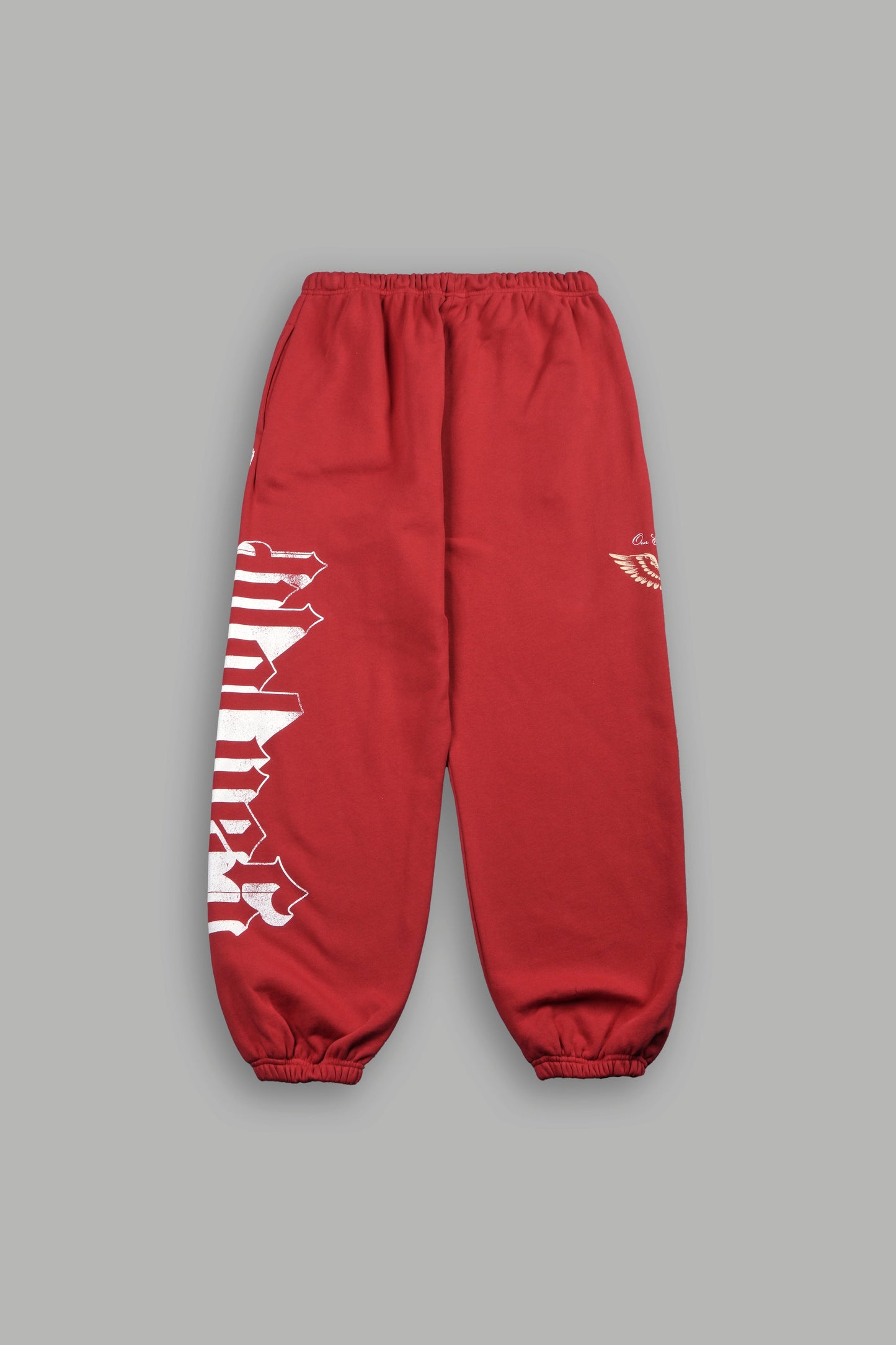 DS-0302 FREE WILL V2 LIGHTWEIGHT LOUNGER SWEAT PANTS IN ROMAN RED