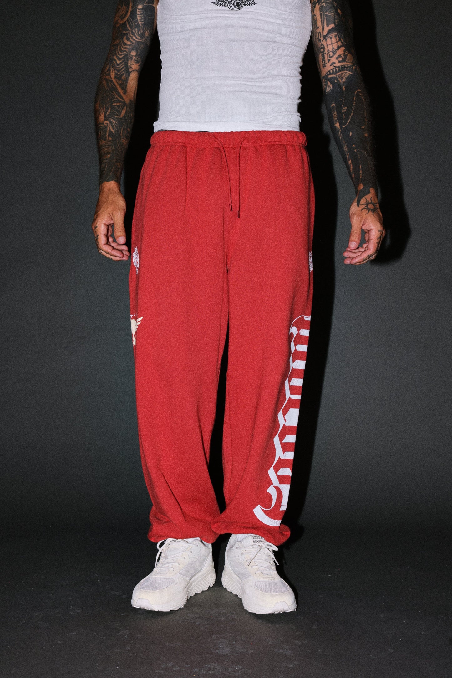 DS-0302 FREE WILL V2 LIGHTWEIGHT LOUNGER SWEAT PANTS IN ROMAN RED