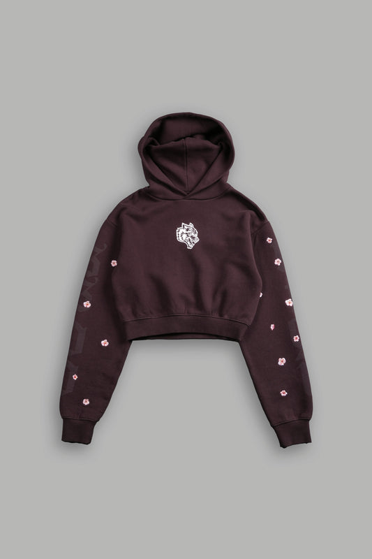 DSHE-0076 BLOSSOM FOREVER "ROSE" HOODIE IN DARC GARNET