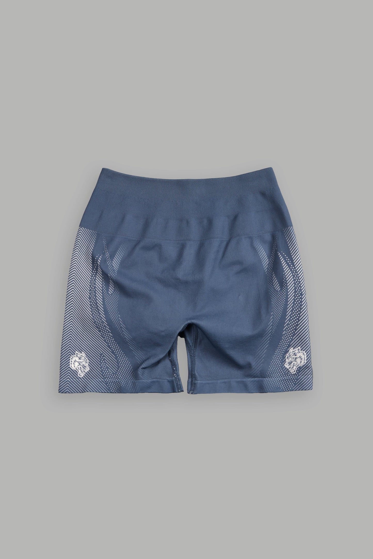 DSHE-0077 MOTO HALFTONE STELLA SOFT SEAMLESS SHORTS IN CHARCOAL BLUE