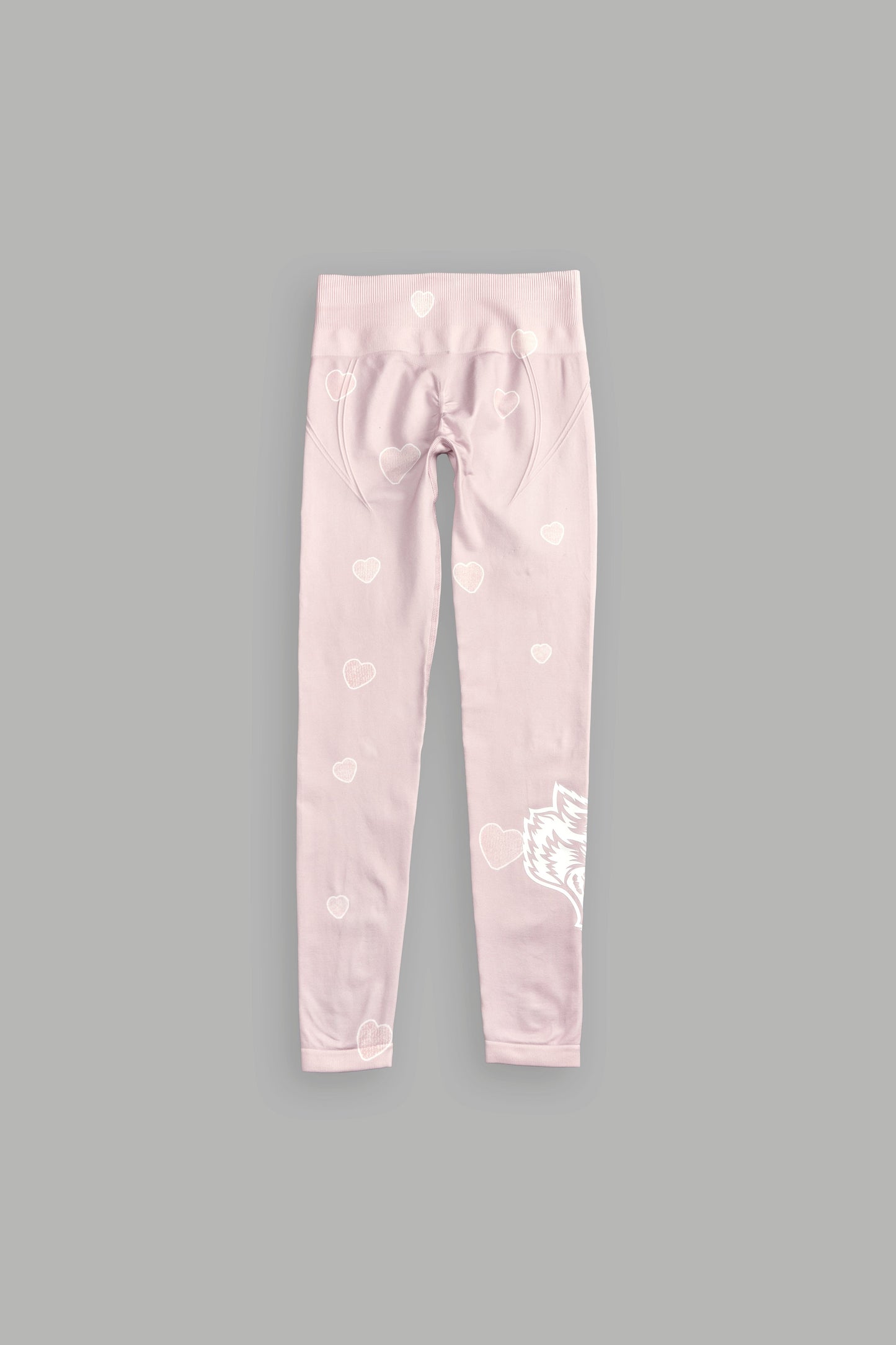DSHE-0078 HER ENERGY "EVERSON" HUXLEY SCRUNCH LEGGINGS IN HEART CANDY BLUSH PINK