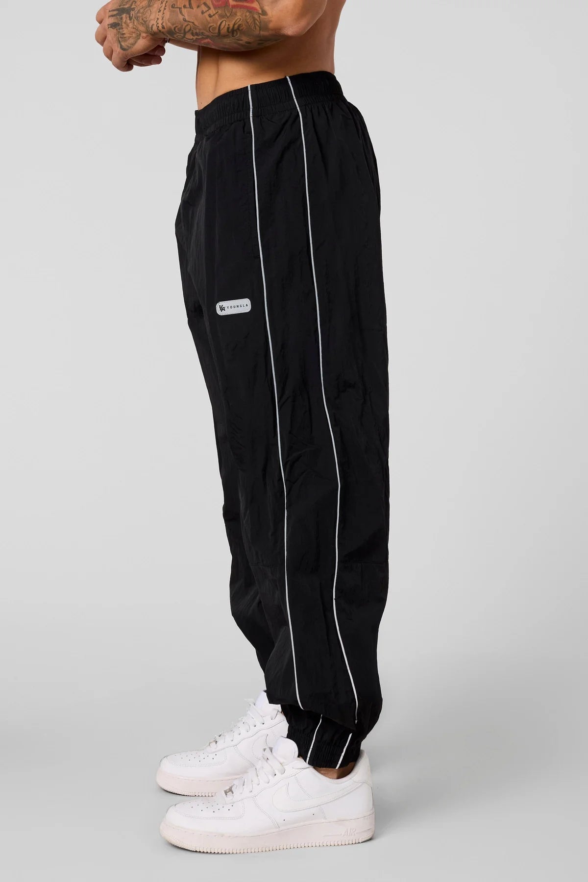 2091 - RETRO CUFFED JOGGERS - Black