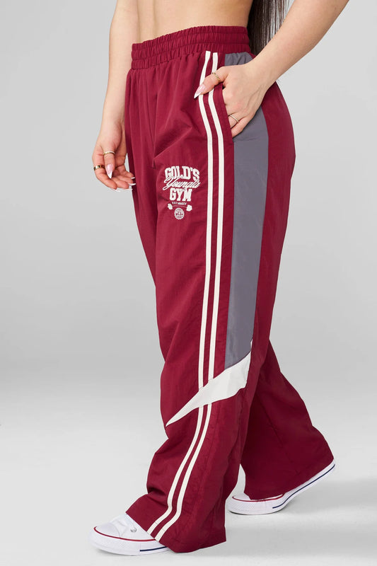 W2244 - GOLDS IRON LEGACY TRACK PANT - Burgundy
