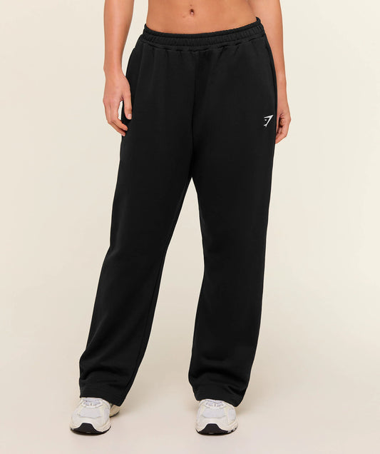 Training Fleece Straight Joggers Black
