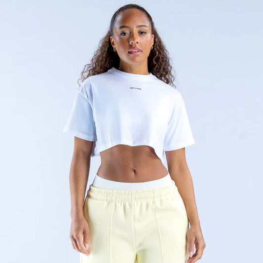 Revive Crop Tee - Optic White