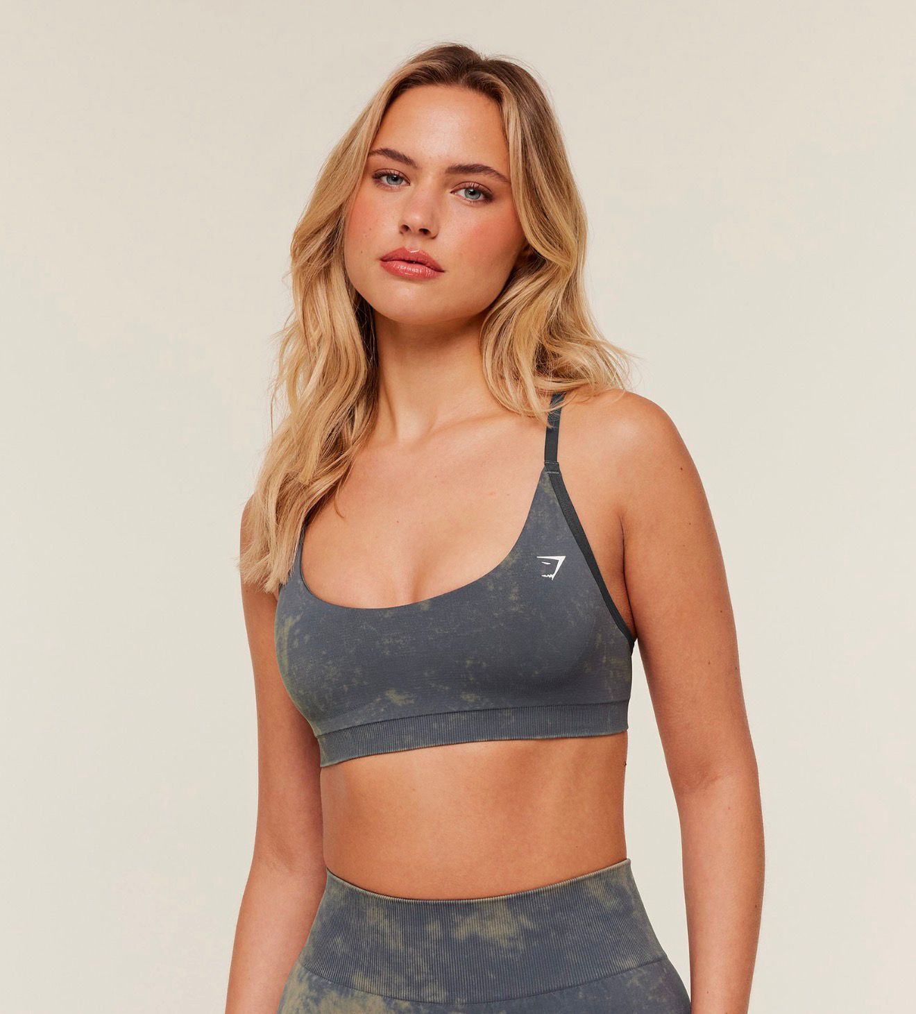 GSW-0100 Washed Sports Bra -Grey Wash