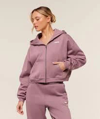GSW-0068 - Cosy Luxe Zip Through Hoodie - Calm Pink