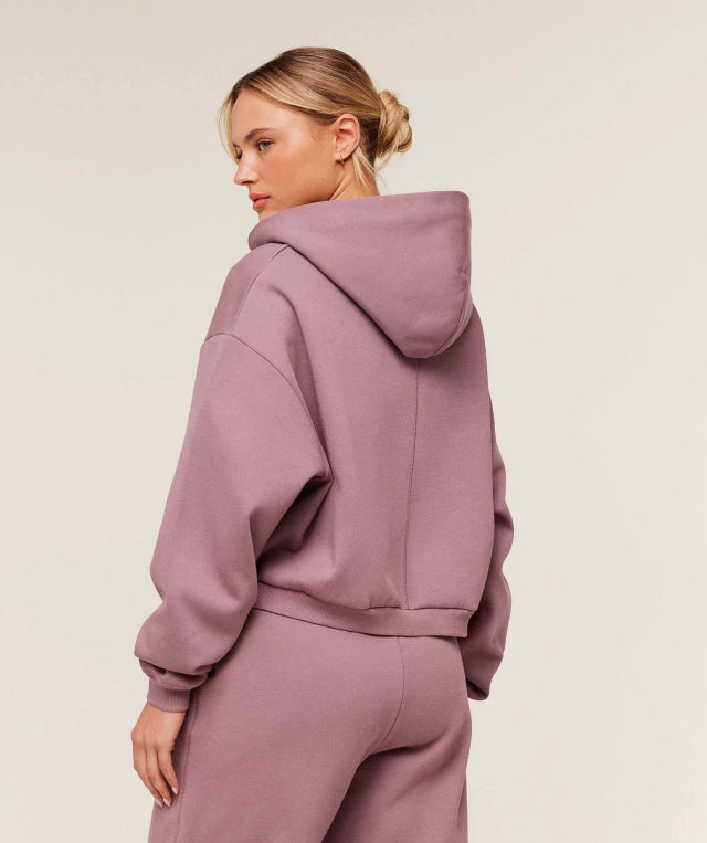 GSW-0068 - Cosy Luxe Zip Through Hoodie - Calm Pink