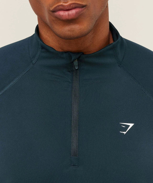 GS-0054 Performance 1/4 Zip - Deep Petrol Blue