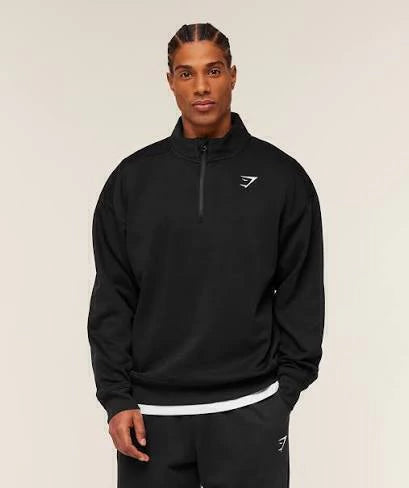 GS-0055 Crest 1/4 Zip - Black