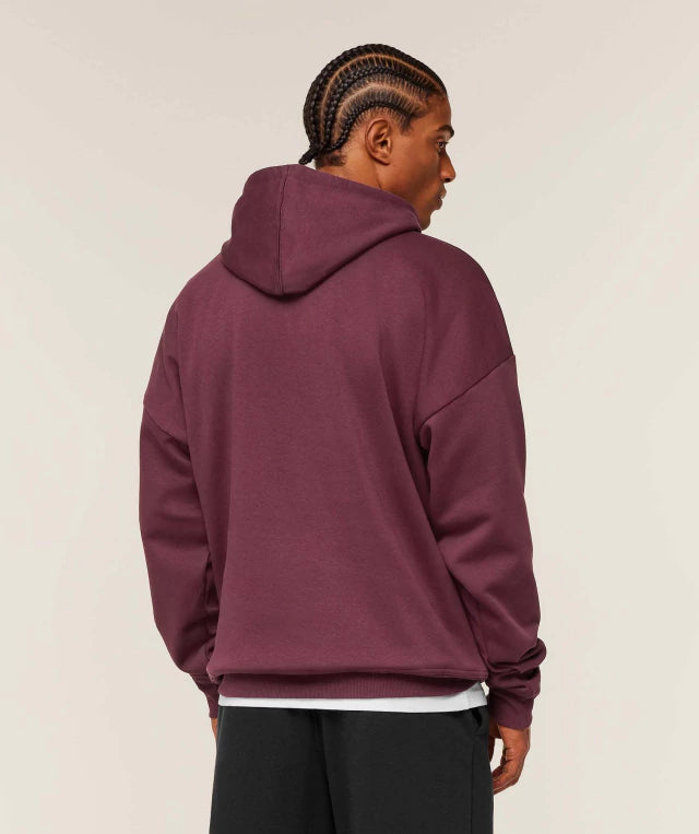GS-0056 Crest Oversized Hoodie - GS Impact Burgundy