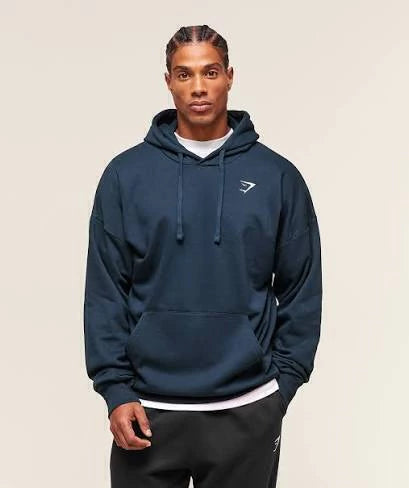 GS-0056 Crest Oversized Hoodie - Navy