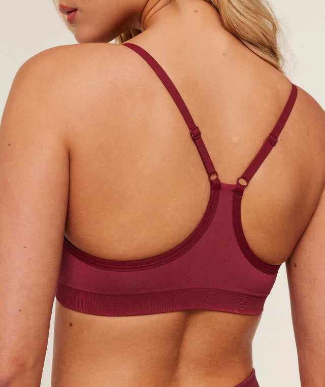 GSW-0070 Everyday Seamless Washed Sports Bra - Red Wash