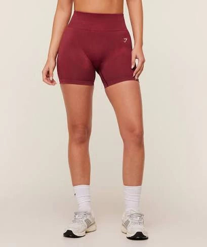 GSW-0081 Everyday Seamless Washed Shorts 2.0 - Red Wash
