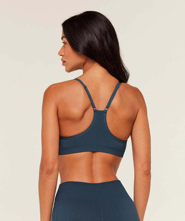 GSW-0046 Everyday Seamless Racerback Sports Bra - GS Stealth Blue