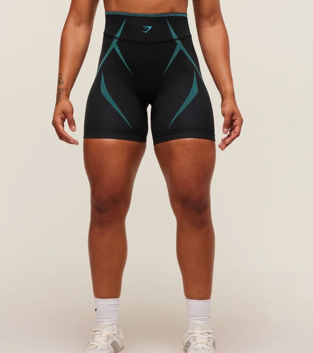 GSW-0051 Apex Lift Seamless Short - Black/Brand Blue