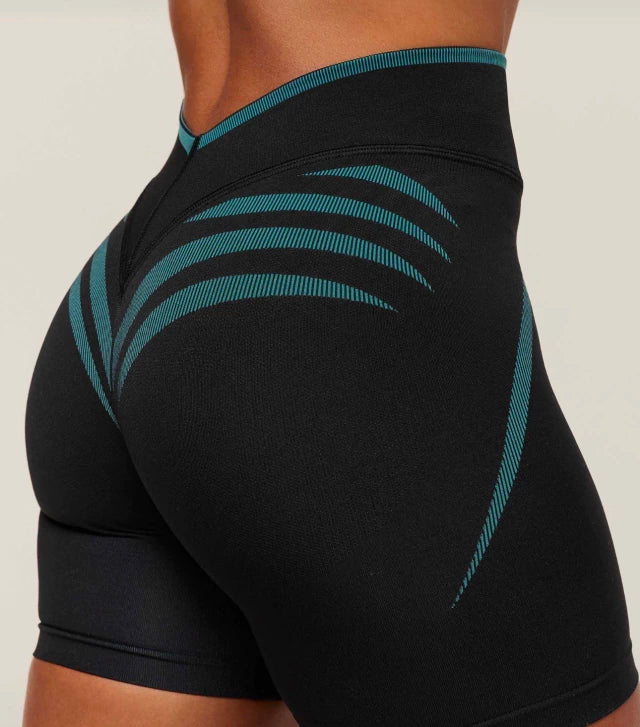 GSW-0051 Apex Lift Seamless Short - Black/Brand Blue