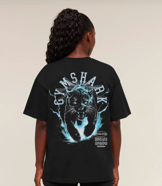 GS- 0039 Panther Graphic T-Shirt - Black