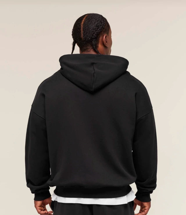GS-0043 Fade Graphic Zip Up Hoodie - Black