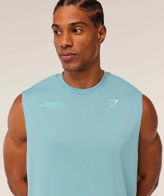 GS-0059 Conditioning Club Tank - GS Flow Blue/GS Pop Turquoise