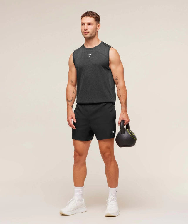 GS-0060 Lightweight Seamless Tank - Black/Silhouette Grey