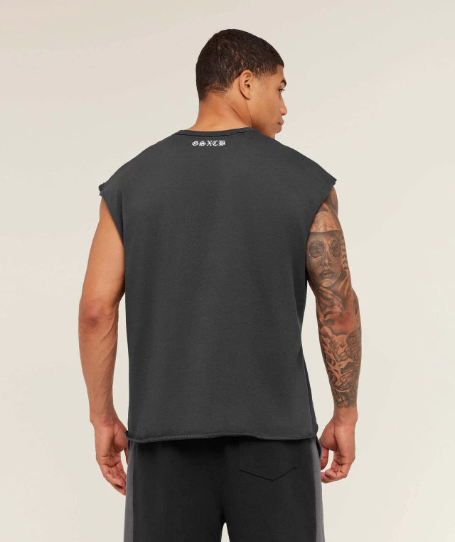 GS-0063 Gymshark x Carlos Belcast Cut Off Tee - Onyx Grey