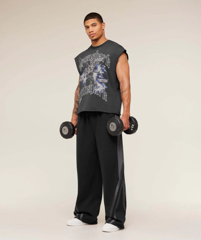 GS-0063 Gymshark x Carlos Belcast Cut Off Tee - Onyx Grey