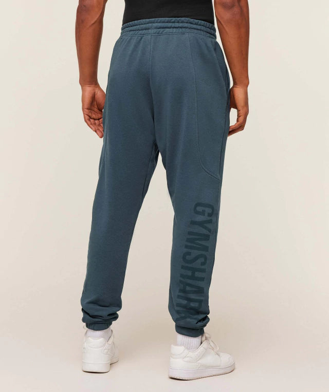 GS-0030 Power Wordmark Joggers - GS Stealth Blue