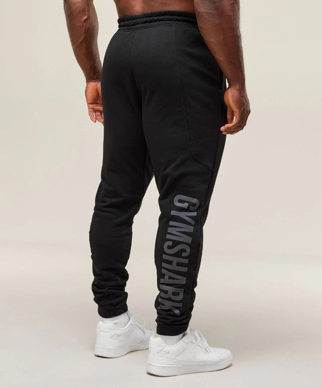 GS-0030 Power Wordmark Joggers Black/Asphalt Grey