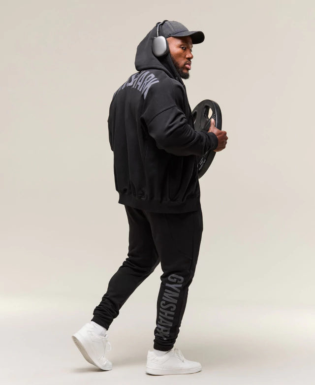 GS-0030 Power Wordmark Joggers Black/Asphalt Grey