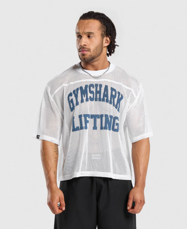 GS-0004 Mesh Oversized T-Shirt - White