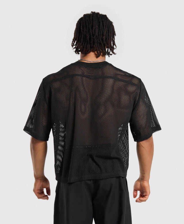 GS-0004 Mesh Oversized T-Shirt - Black