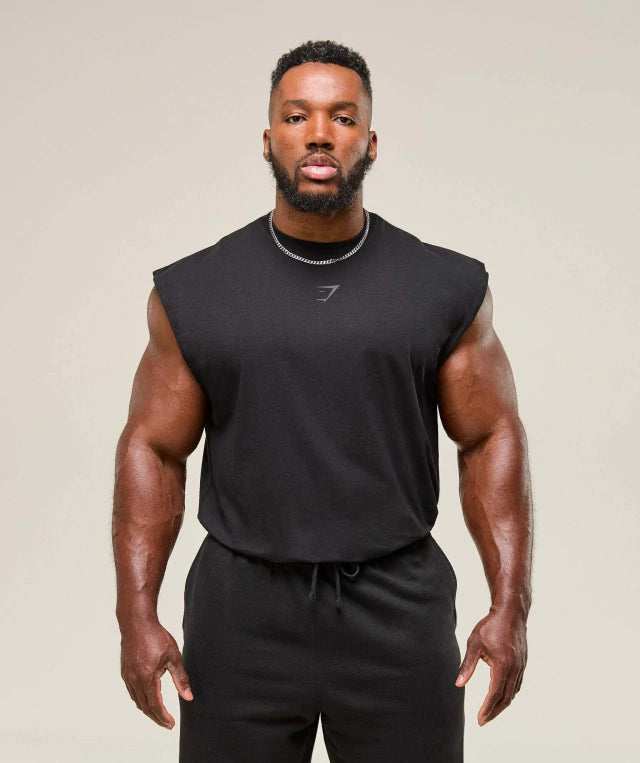 GS-0008 Power Cut Off Tank Black/Asphalt Grey