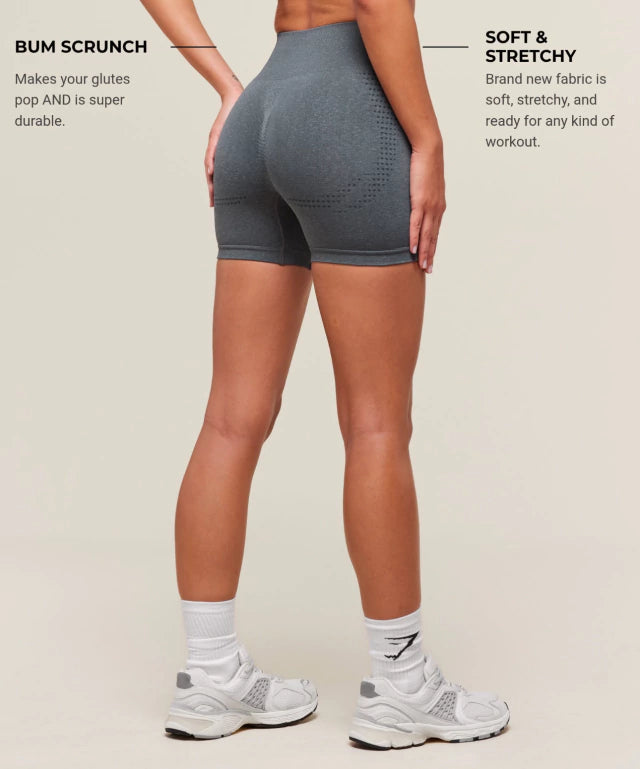 GSW-0008 Vital Sculpt Seamless Short - Strong Grey/Marl
